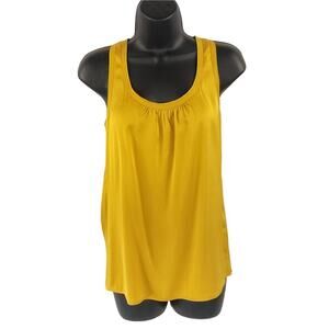 Trina Turk Silk Tank Top Golden Yellow